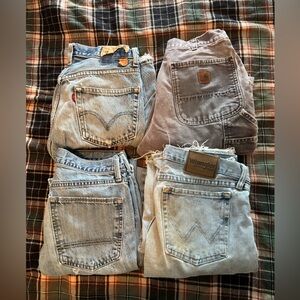 Lot of 4 men’s jeans -some flaws